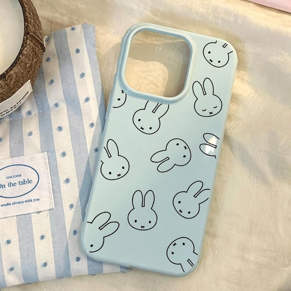 Hình vẽ thỏ Ứthỏ dụng iPhone 1716/15/14 Trường hợp 13/12/11xr Dễ thương 8/7
