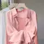 Áo khoác Cardigan phiên bản Hàn Quốc mùa hè Áo sơ mi rộng cổ POLO phong cách lười biếng dành cho nữ