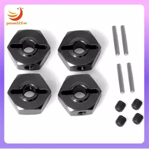 Bộ chuyển đổi nâng cấp xe RC Lục giác 12mm cho xe tải Mini 1 / 18 Bộ phận nâng cấp xe RC màu đen