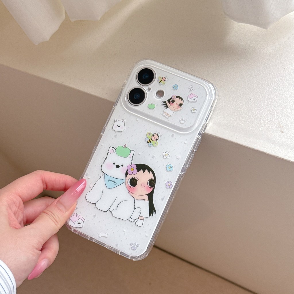 Ốp điện thoại hoạt hình bé gái cho iPhone 17 Pro Max 17 16 15 14 Vỏ bảo vệ chống sốc