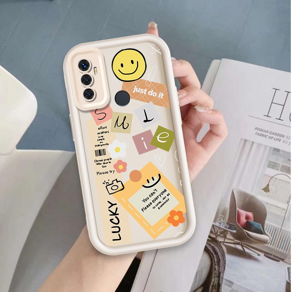 Ốp Lưng Cho OPPO A53 2020 A33 2020 A32 Hoạt Hình Silicon Cầm Tay Mềm Ốp lưng TPU Nhãn Nụ Cười Hoa Mắt Thiên Thần Ốp Lưng Chống Sốc