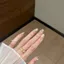 Qinggui Daily Gentle High-End Cat 's Eye White Blush Simple All-Match Hand-Weared Nails Fresh