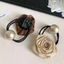 Dây buộc tóc ngọc trai hồng Hoa Scrunchies Dây buộc tóc co giãn cho nữ