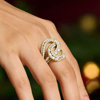 Châu Âu Mỹ ins Phong Cách Mới Zircon Hình Học Vòng Phóng Đại Nữ