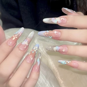 Móng Tay Tay Tay 10 Miếng Mắt Mèo Cảm Thấy Móng Tay Giả Đeo Móng Tay Phong Cách Mới Làm Móng Tay Có Thể Tháo Rời