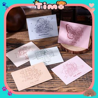 Thiệp Vintage Tối Giản Chúc Mừng Sweet Dreams Love Letter Thank You Thanh Lịch Timo GQ48