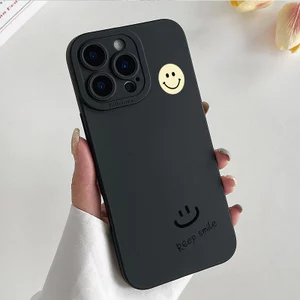 Ốp lưng iPhone Ốp silicon mềm bảo vệ máy ảnh Smile Smile - iP 7/8/X/XS/XR/11/12/13/14/15/16/17/Plus/Air/Pro/Max