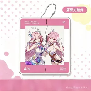 Honkai Star Rail Phụ kiện trò chơi Cyrene Elysia Acrylic Kéo qua thẻ Mặt dây chuyền Quà tặng sinh nhật