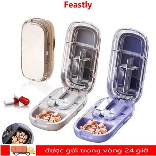 Hộp chia thuốc chống bụi FEASTLY cho viên nhỏ/lớn, bộ chia viên nén