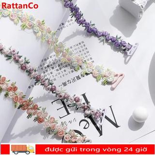 Dây đeo áo ngực hoa RATTANCO, Dây đeo vai có thể điều chỉnh có thể tháo rời, Dây đeo vai hoa chống trượt co giãn Váy dự tiệc cưới