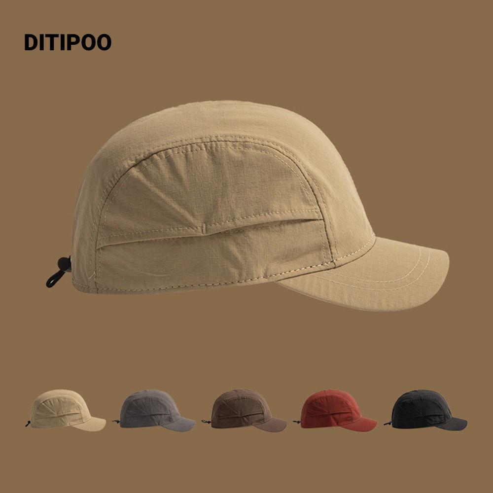Mũ bóng chày DITIPOO, Mũ chống nắng khô nhanh vành ngắn, Chống nắng Hip Hop Cotton Có thể điều chỉnh Mũ bố Golf Nam Nữ