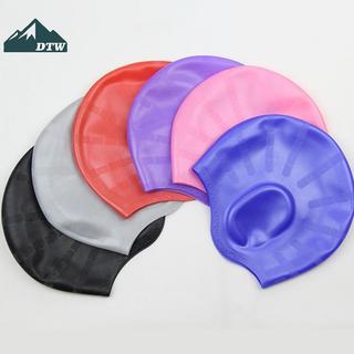 DTW Người Lớn Cao Cấp Mũ Bơi Nam Nữ Chống Thấm Nước Bể Bơi Mũ Bảo Vệ Tai Tóc Dài Mũ Lặn Silicon Lớn Thể Thao