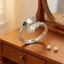 Li Tuyệt Đẹp Tay Cầm Nhẫn Lãng Mạn Dây Có Thể Điều Chỉnh Với Đá Zircon Brilliants