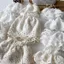 Cao Cấp Nguyên Chất Cotton Thêu Ren Trắng Phụ Kiện Váy Viền Còng Cotton lolita Handmade Vải Chiều Rộng 5.7