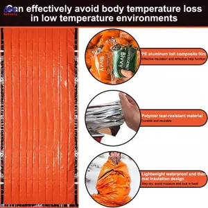 XOITOP Ngoài Trời Khẩn Cấp Sinh Tồn Túi Ngủ Nhiệt nket Mylar Chống Thấm Nước Có Thể Tái Sử Dụng Sa Di Động Cắm Trại Đi Bộ Đường Dài Thiết Bị Khẩn Cấp VN