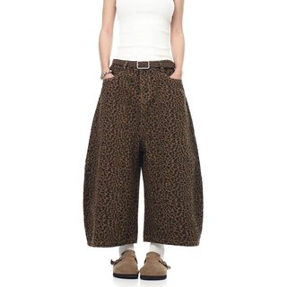 GKSSS Quần short denim nam thương hiệu thời trang Mỹ thêu họa tiết da báo chất lượng cao trung tính