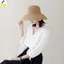 < YEI > Mũ Rơm Nữ Mùa Hè Vành Lớn Du Lịch Hepburn Tấm Che Gió Ngày Lễ Mũ Đi Biển Có Thể Gập Lại Đa Năng Mũ Nữ Mới