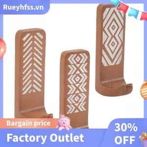 3 Gói Móc Treo Tường Gỗ Chống Phá - Móc Treo Tường Dính - Móc Treo Tường Trang Trí Boho