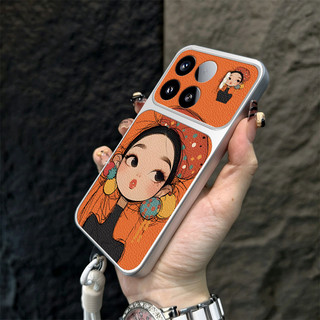 Ốp Lưng PBZZ Cho xiaomi 15t 15 pro 15 ultra 5g Vỏ Điện Thoại Lo Âu Vỏ Mềm Chống Sốc Thiết Kế Mới Thẩm Mỹ Hoạt Hình Dễ Thương Có Dây Buộc Cho Bé Gái TBDTMD1