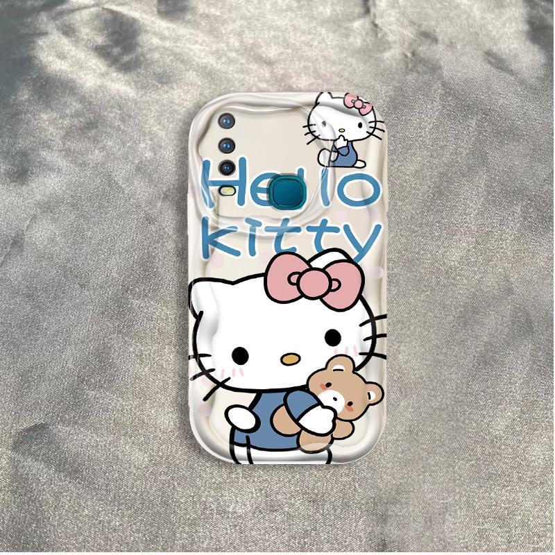 Thích hợp cho VIVO Y17 Y12 / Y12i Y15 1901 1902 1904 1940 Vỏ điện thoại chống sốc TPU mềm 3D Kitty Rilakkuma