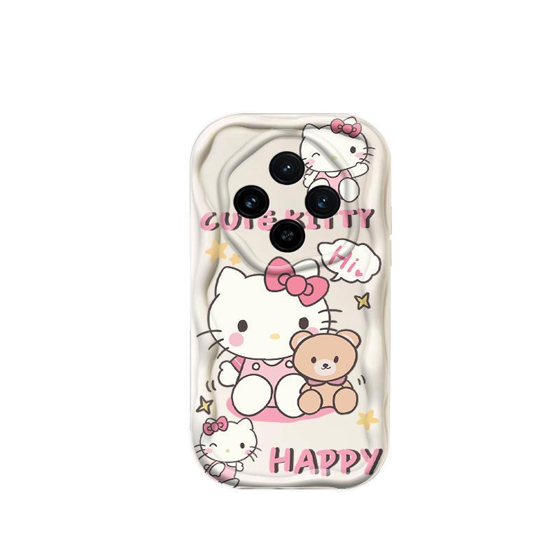 Thích hợp cho Redmi 14C 3D Wave Soft TPU Kitty Rilakkuma Vỏ điện thoại chống sốc