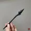 WHX-Hairpin {Những lời tốt lành} Phụ kiện tóc conch Ebony chính hãng được chạm khắc bằng tay Tấm kẹp tóc Quà tặng