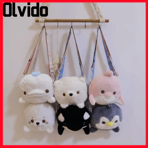 Túi đeo chéo sang trọng OLVIDO, Túi đeo vai động vật biển hoạt hình dễ thương, Túi đeo vai chim cánh cụt thông thường thời trang Cá heo cá voi Polar Bear