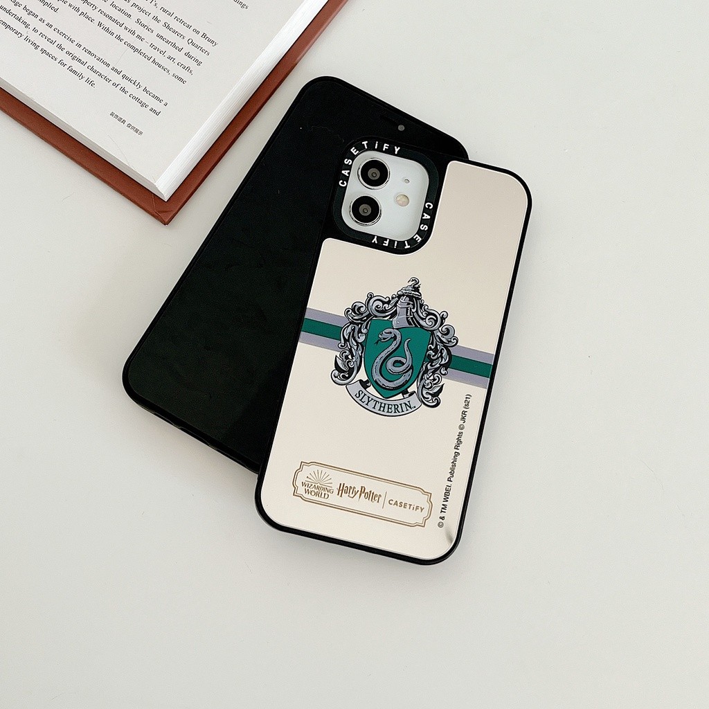 Ốp Lưng Gương HP Hogwarts Nhà Quốc Huy Phù Thủy Magic Gryffindor Slytherin Vỏ Cứng Tương Thích Cho iPhone 17 Pro Max Air Plus 16 / 15 / 14 / 13 / 12 / 11