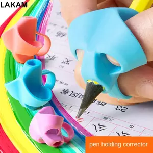 LAKAM Silicone Pencil Grips Đào tạo Ba ngón Thư pháp Viết Hỗ trợ Grip