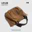 URUM Nhật Bản Retro Dụng Cụ Túi Vải Hợp Thời Trang 2025 Phong Cách Mới Nam Nữ Đi Lại Dung Tích Lớn Túi Tote