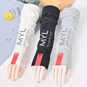 Mùa Hè Nam Kéo Dài Rời Băng Lụa Tay Găng Tay Đi Xe Đạp Phong Cách Mỏng Chống Nắng Băng Tay Thẳng Takeaway Cánh Tay Bảo Vệ