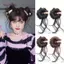 AqToCna 2 Chiếc Xộn Xộn Bánh Quấn Tóc Updo Với Tendrils Tóc Bun Phần Mở Rộng Sóng Xoăn Tóc Cho Nữ AqToCna