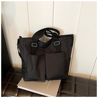Vải Oxford giản dị sành điệu màu trơn đơn giản phiên bản Hàn Quốc Túi đeo vai tote thời trang hợp thời trang dành cho nữ