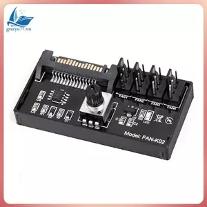 Bộ điều khiển tốc độ quạt PWM Công suất cao Sata DC Power 4Pin Quạt Thống đốc NAS Máy chủ Điều khiển tốc độ Quạt điều khiển 4 chiều Quạt điều khiển