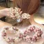 MERIGGIARE 1 Chiếc Dây Buộc Tóc, Ngọc Trai Hoa Thanh Lịch Cao Su Co Giãn Cao Su, Đính Hạt Thời Trang Scrunchie Dây Buộc Tóc Cho Nữ Bé Gái