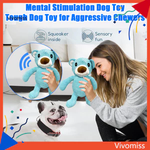 Đồ chơi nhai cho chó gấu kêu to không thể phá hủy dành cho những người nhai hung hãn lớn – Đồ chơi thú cưng nhồi bông tương tác bền bỉ dành cho chó mạnh mẽ Hoàn hảo cho thú cưng Đông Nam Đồ chơi cho chó