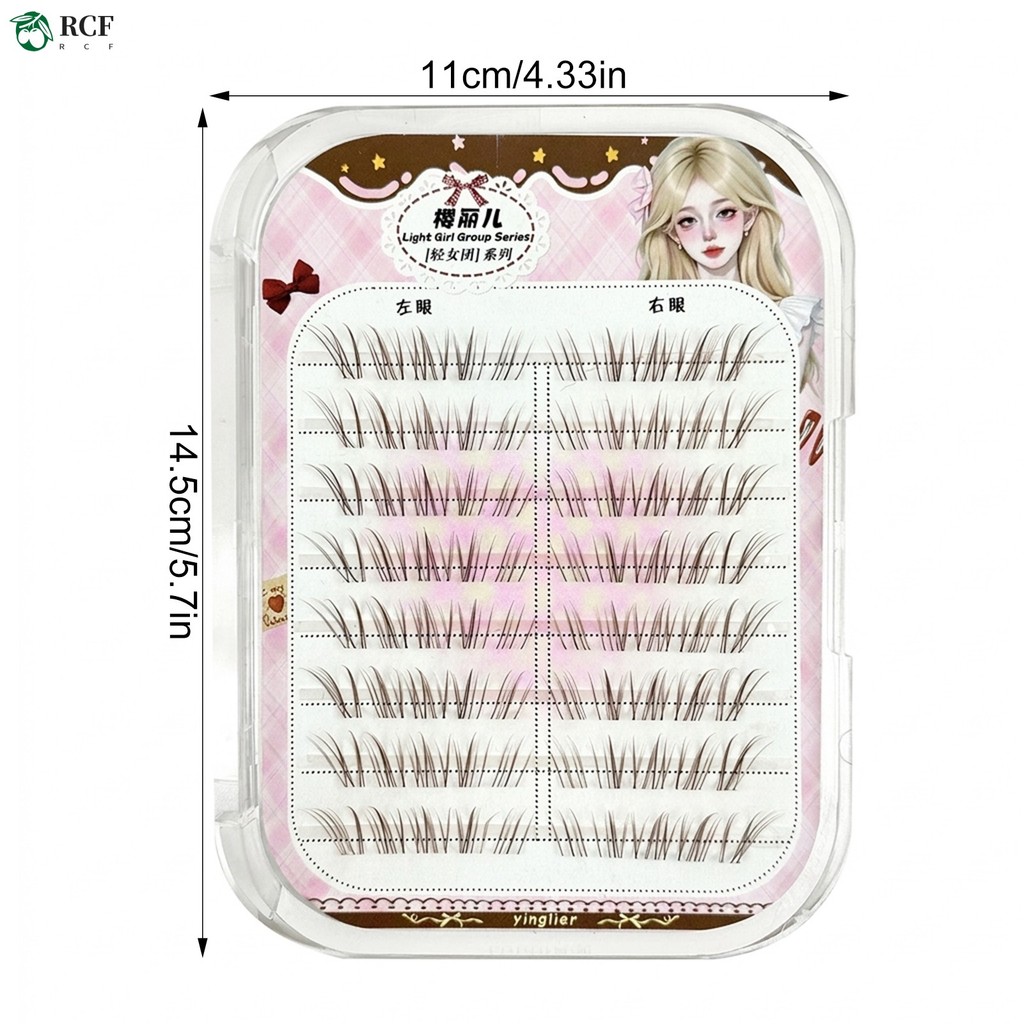 COD+Nhíp tặng kèm🎁 Lông mi giả tự nhiên phong cách hươu nâu C Curl 9-13mm Lông mi sợi mềm thủ công để mặc hàng ngày
