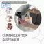 Hộp đựng xà phòng gốm sứ 400Ml, Phong cách Bắc Âu, Hộp đựng xà phòng Lotion cho nhà bếp và phòng tắm -Grey