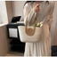 Túi Quà Tặng Túi Cầm Tay Sợi Cotton Túi Dệt Ống Hút Túi Phổ Biến Đi Biển Tua Rua Cầu Vồng Túi Nữ 50N5