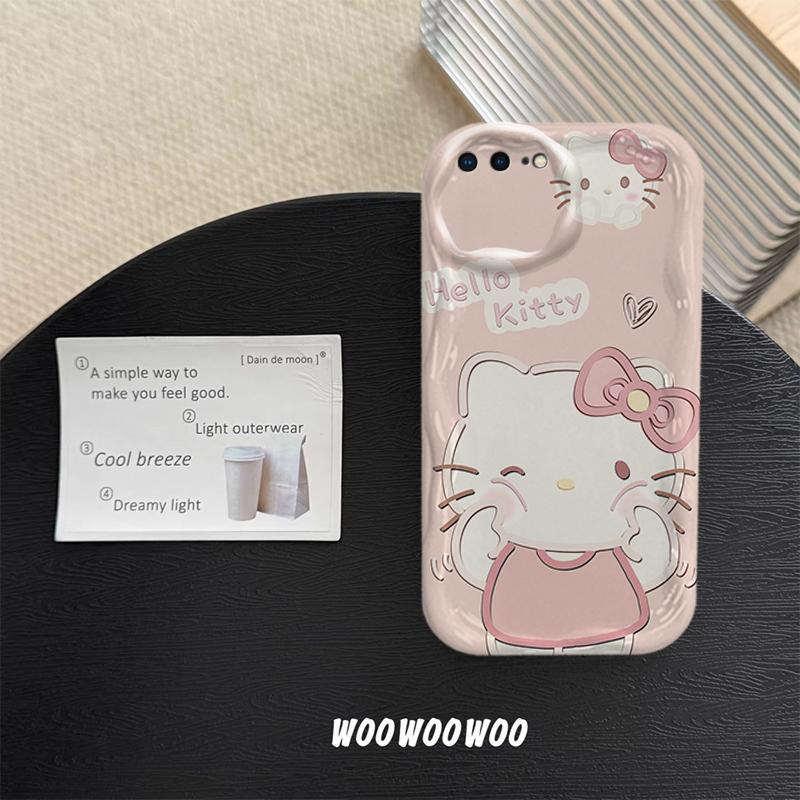 Ốp Lưng Cho iPhone 7Plus iPhone 8Plus iPhone 7 8 Plus Phim Hoạt Hình Kem Cặp Đôi Mèo Mềm TPU 3D Sóng Silicon Vỏ Điện Thoại