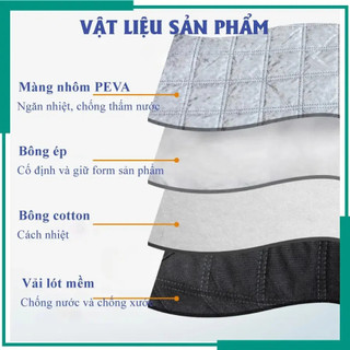 Tấm Bạt Che Nắng Kính Lái Ô Tô 4 Lớp PEVA Có Nam Châm Ẩn + Dây Chằng + Chụp Gương Phản Quang  AIMVUKES