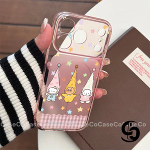 Ốp Lưng Cho IPhone 12 16 11 17 15 13 14 Pro Max 16 15 Plus 17Air Bìa mềm mờ siêu mỏng sang trọng hình thỏ mèo đáng yêu