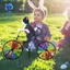1 Chiếc Xe Đạp Gió Spinner Xe Đạp Sân Vườn Gió Spinner Đồ Trang Trí Nhựa Dễ Thương Động Vật Điêu Khắc Xe Đạp Spinner Cối Xay Gió Cho Bãi Cỏ C