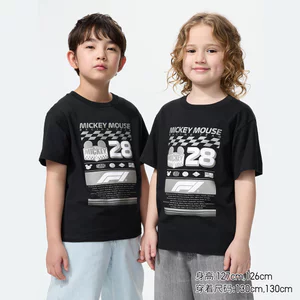 Áo Thun Unisex Dáng Rộng Cổ Tròn In Họa Tiết Đua Xe Châu Âu & Mỹ