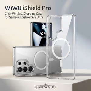Ốp Lưng Trong Suốt WiWU iShield Pro Samsung Galaxy S26 Ultra/ S25 Ultra - Mặt Lưng Cứng Chống Ố Vàng, Hỗ Trợ Sạc Từ Tính