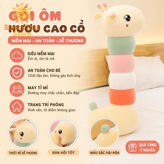 Hươu Cao Cổ Sang Trọng Gối Mềm Nhồi Bông PP Giường Trẻ Em Trang Trí Phòng Ôm Động Vật Quà Tặng