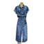 Đầm denim tay ngắn nữ mỏng phong cách Hồng Kông, phù hợp mùa hè