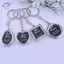 HFTOY Móc khóa ảnh Hợp kim kim kim loại Mini Khung ảnh Móc khóa Hình ảnh rõ ràng Chèn nk Móc khóa Trang trí cây thông Noel Khung ảnh ~