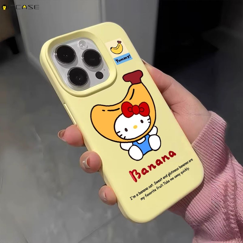 Dành Cho OPPO Reno 15F 15 F Pro Mini Max 15C Find X9 Ultra X9S Pro Reno15F Ốp Điện Thoại Chuối Dễ Thương Hello Kitty Mèo Nơ Nơ Hoạt Hình Vui Nhộn Màu Vàng Vỏ Mềm