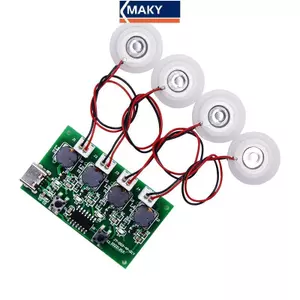 MAKY Mist Maker And Driver Circuit Board 4 Fogger Film Atomizer Sheet Dao động 1 / 5 CÁI DC5V Type-C Máy tạo độ ẩm Mini DIY Kits VN